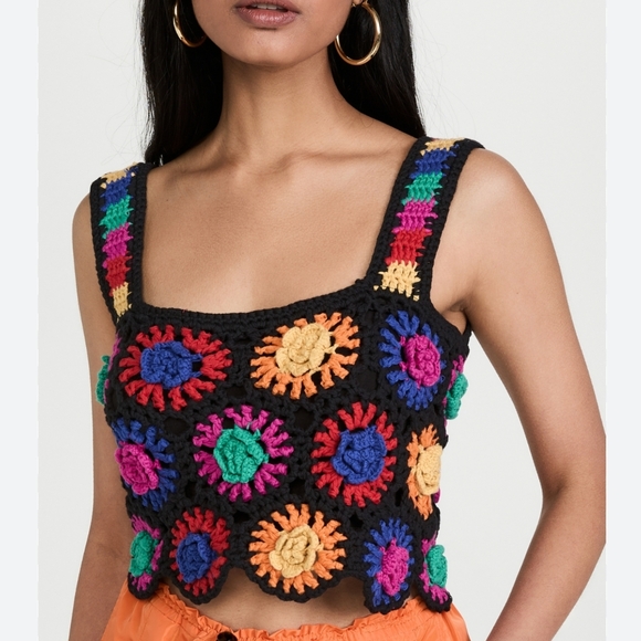 FARM Rio Tops - FARM RIO Crochet Tank || Large